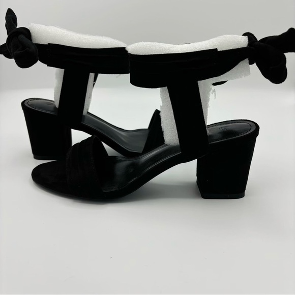 Coutgo Womens Open Toe Ankle Tie Back Low Block Chunky Heels/ Pumps, Size: 7.5 - Picture 4 of 9